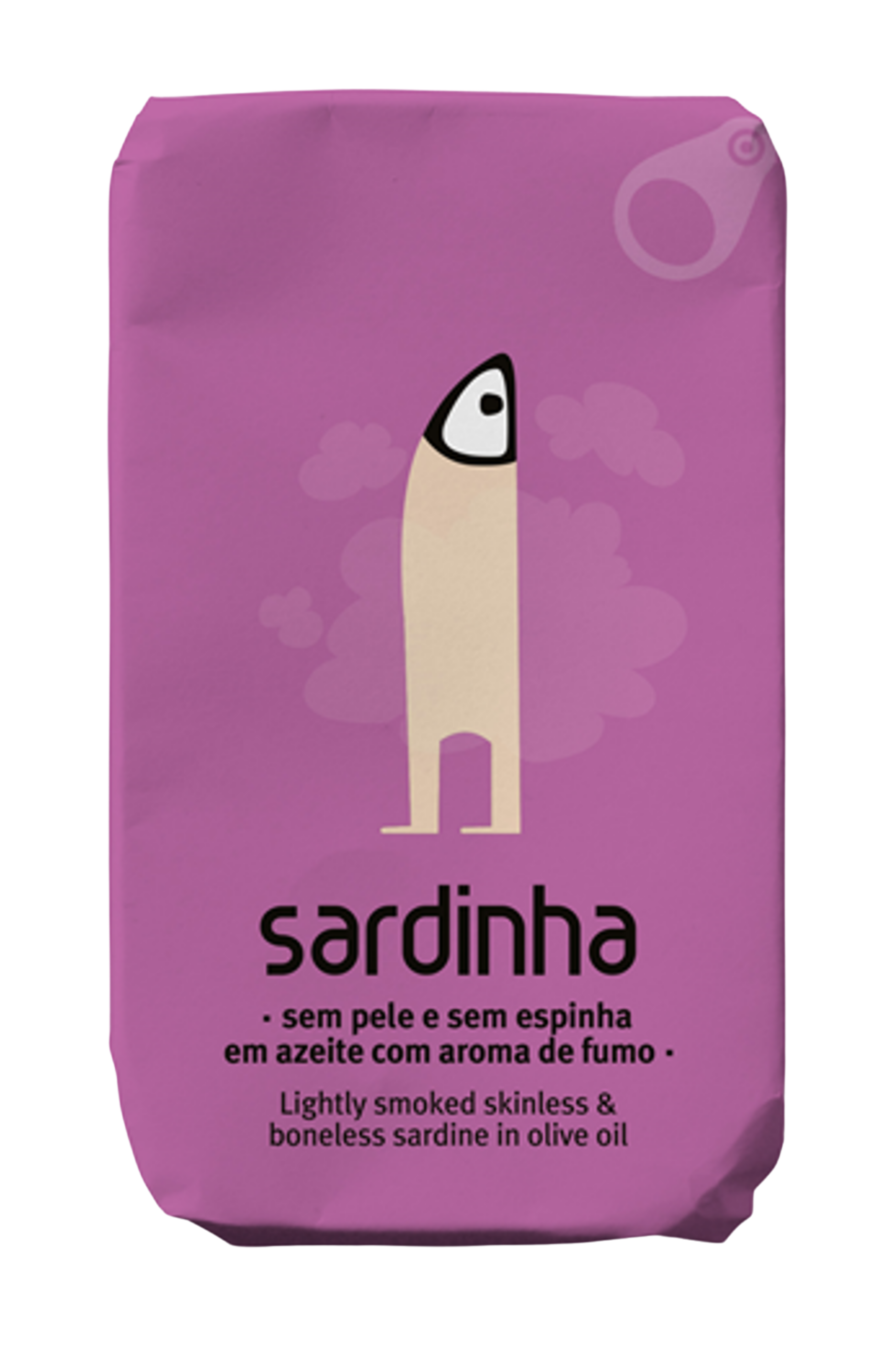 Lightly smoked skinless boneless sardine